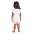 Girls summer pajama set Best friend t-shirt + Pink dotted shorts
